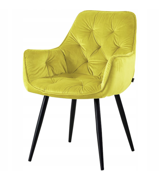 FOTEL TAPICEROWANY PRINCE ZÓŁTY HK-521