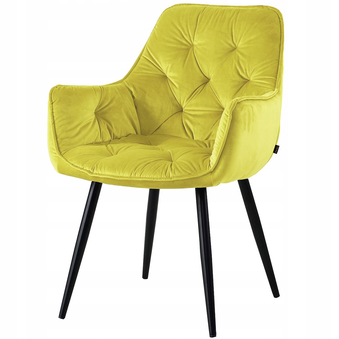 FOTEL TAPICEROWANY PRINCE ZÓŁTY HK-521