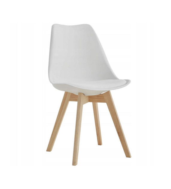 KRZESŁO Z PODUSZKĄ BIAŁE P-207