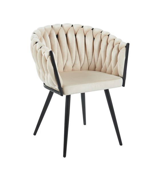 KRZESŁO TAPICEROWANE KREMOWY KING EDC1295