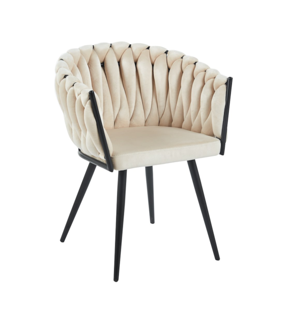 KRZESŁO TAPICEROWANE KREMOWY KING EDC1295