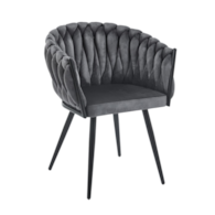 KRZESŁO TAPICEROWANE SZARY KING EDC1295