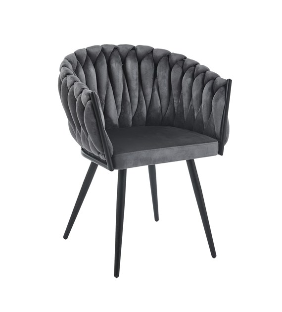 KRZESŁO TAPICEROWANE SZARY KING EDC1295