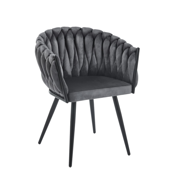 KRZESŁO TAPICEROWANE SZARY KING EDC1295