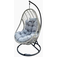 FOTEL WISZĄCY OGRODOWY SR8001 XXL POPIELATY/SZARY