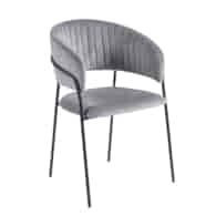 KRZESŁO TAPICEROWANE SZARY/CZARNY BELLA EDC251