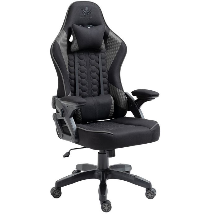 FOTEL GRACZA KRAKEN FEYTON GRAFIT MATERIAŁ 5926