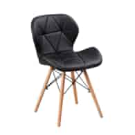 KRZESŁO SKÓRZANE PINA CZARNE/SKÓRA 207