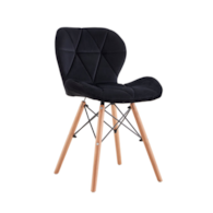 KRZESŁO WELUROWE PINA CZARNE 207