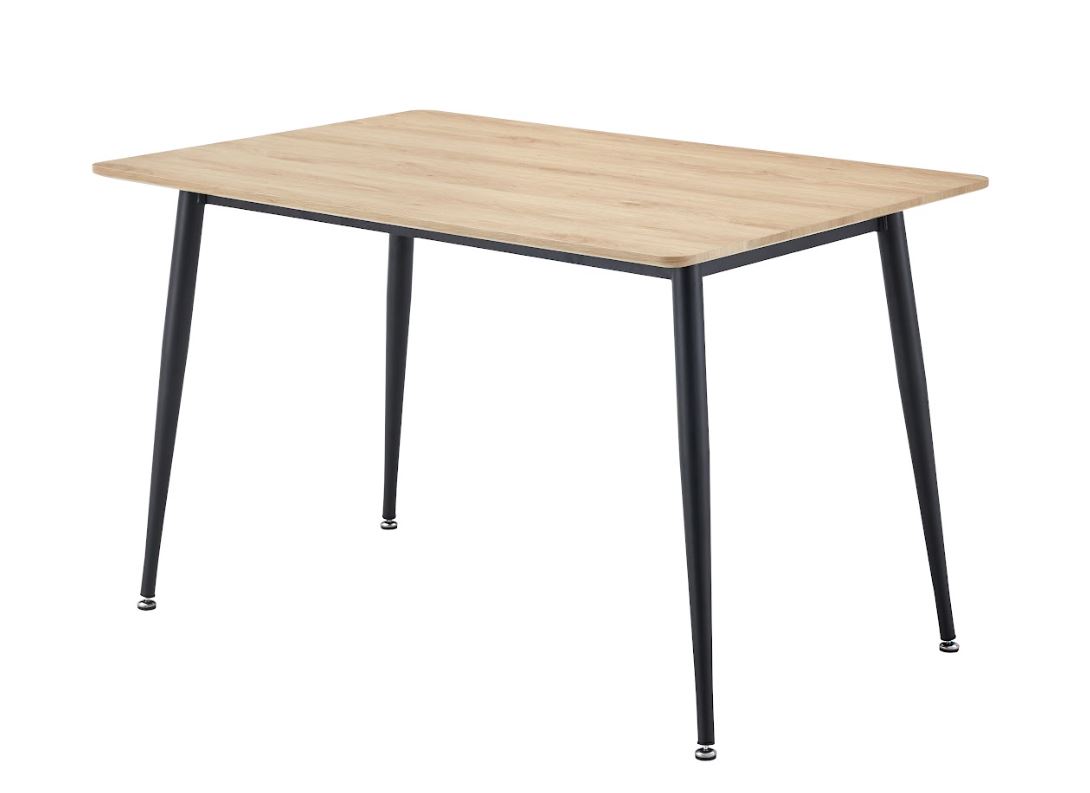 STÓŁ DREWNIANY Z METAl.  NOGAMI 120x80x75CM T-892