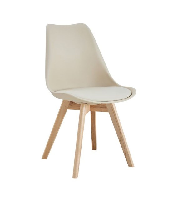 KRZESŁO Z PODUSZKĄ BEŻOWY P-207