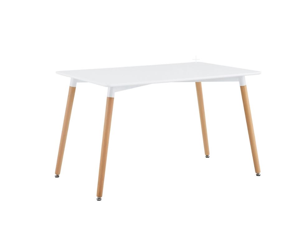 STÓŁ DSW DREWNIANY BIAŁY 120x80x74,5CM WT-03