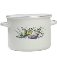 GARNEK EMALIOWANY LAWENDA 18CM Z/P FLD-L0096