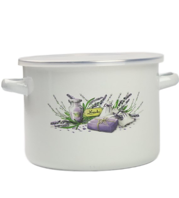 GARNEK EMALIOWANY LAWENDA 18CM Z/P FLD-L0096