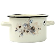 GARNEK EMAL ZDOBIONY  2L  JAŚMIN  16CM B/P VK-1610