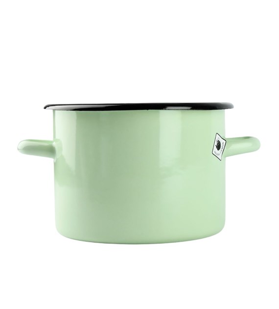 GARNEK EMALIA GŁADKI SELEDYN B/P 3L 18CM VK-1612