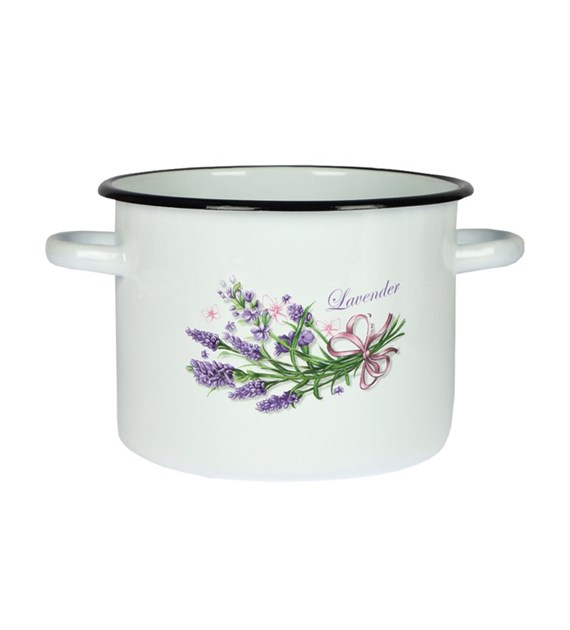 GARNEK ZDOBIONY LAWENDA 4,5L 20CM B/P VK-1615