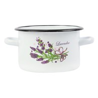 GARNEK EMAL ZDOBIONY  2L LAWENDA 16CM B/P VK-1610