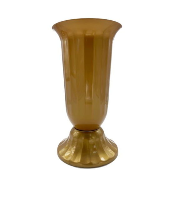 WAZON FLORA Z PODSTAWKĄ 38CM ZŁOTO/BRĄŻ VK