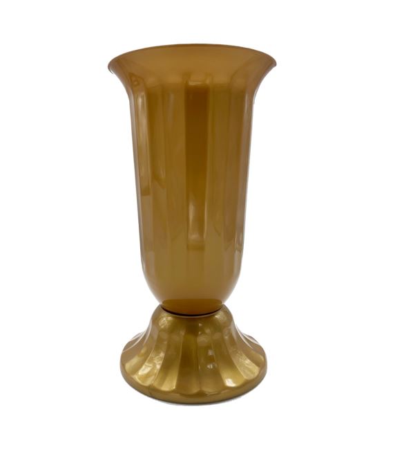 WAZON FLORA Z PODSTAWKĄ 38CM ZŁOTO/BRĄŻ VK