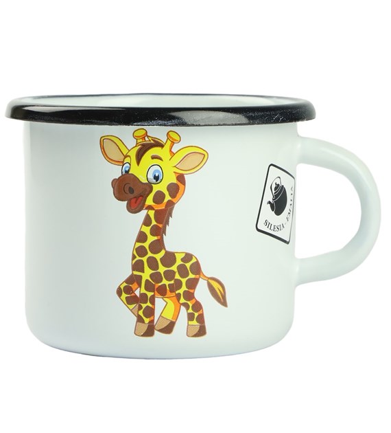 KUBEK EMALIOWANY ŻYRAFA ŻANETA 9CM 500ML VK-0104
