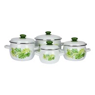 KOMPLET 8CZ. GARNKÓW EMALIOWANYCH MONSTERA VK-929