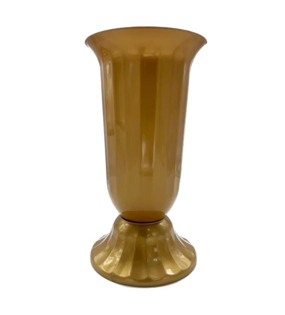 WAZON FLORA Z PODSTAWKĄ 29CM ZŁOTO/BRĄZ VK