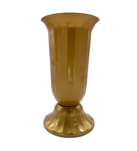 WAZON FLORA Z PODSTAWKĄ 29CM ZŁOTO/BRĄZ VK