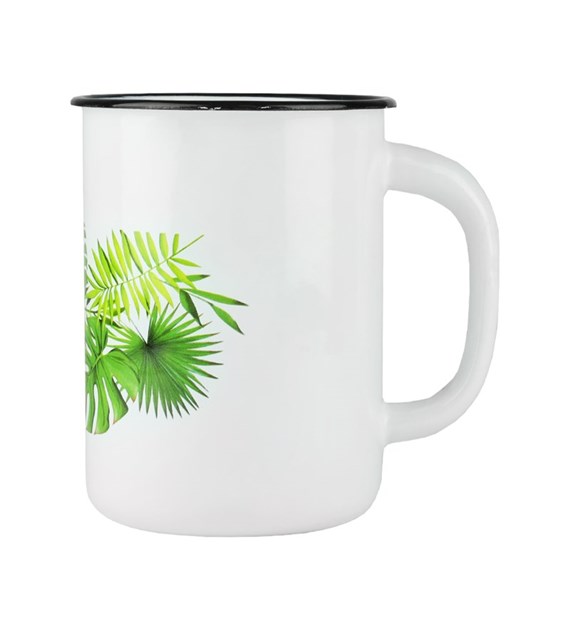 KUBEK EMALIOWANY MONSTERA FI12CM 1,5L VK-0108