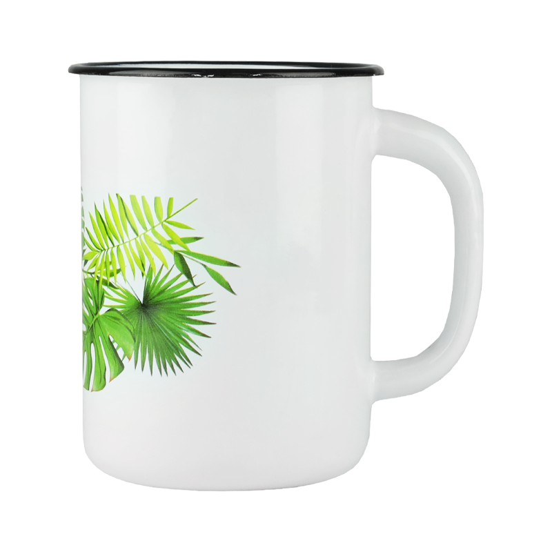 KUBEK EMALIOWANY MONSTERA FI12CM 1,5L VK-0108