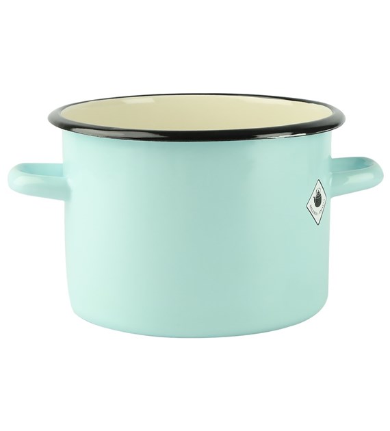 GARNEK EMALIA GŁADKI TURKUS B/P 3L 18CM  VK-1612