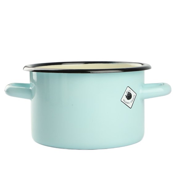 GARNEK EMALIA GŁADKI TURKUS B/P 2L 16CM  VK-1610