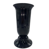 WAZON FLORA Z PODSTAWKĄ 38CM CZARNY VK