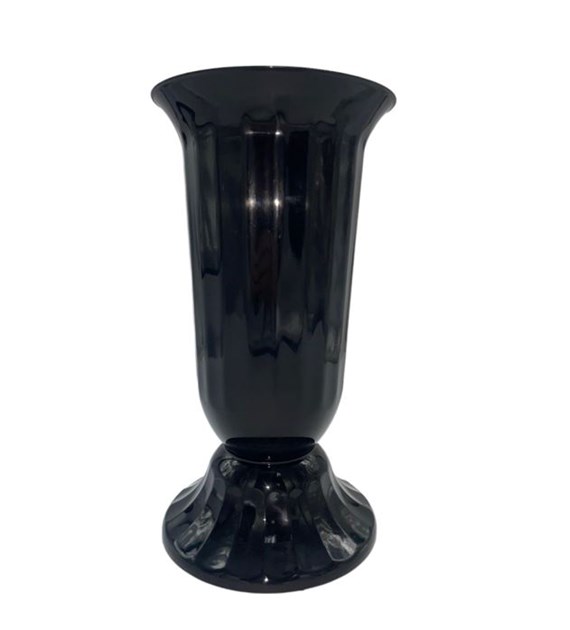 WAZON FLORA Z PODSTAWKĄ 38CM CZARNY VK