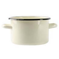 GARNEK EMALIOWANY GŁADKI BEŻ B/P 2L 16CM  VK-1610