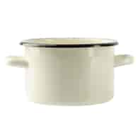 GARNEK EMALIOWANY GŁADKI BEŻ B/P 2L 16CM  VK-1610