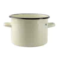 GARNEK EMALIOWANY GŁADKI BEŻ B/P 3L 18CM  VK-1612