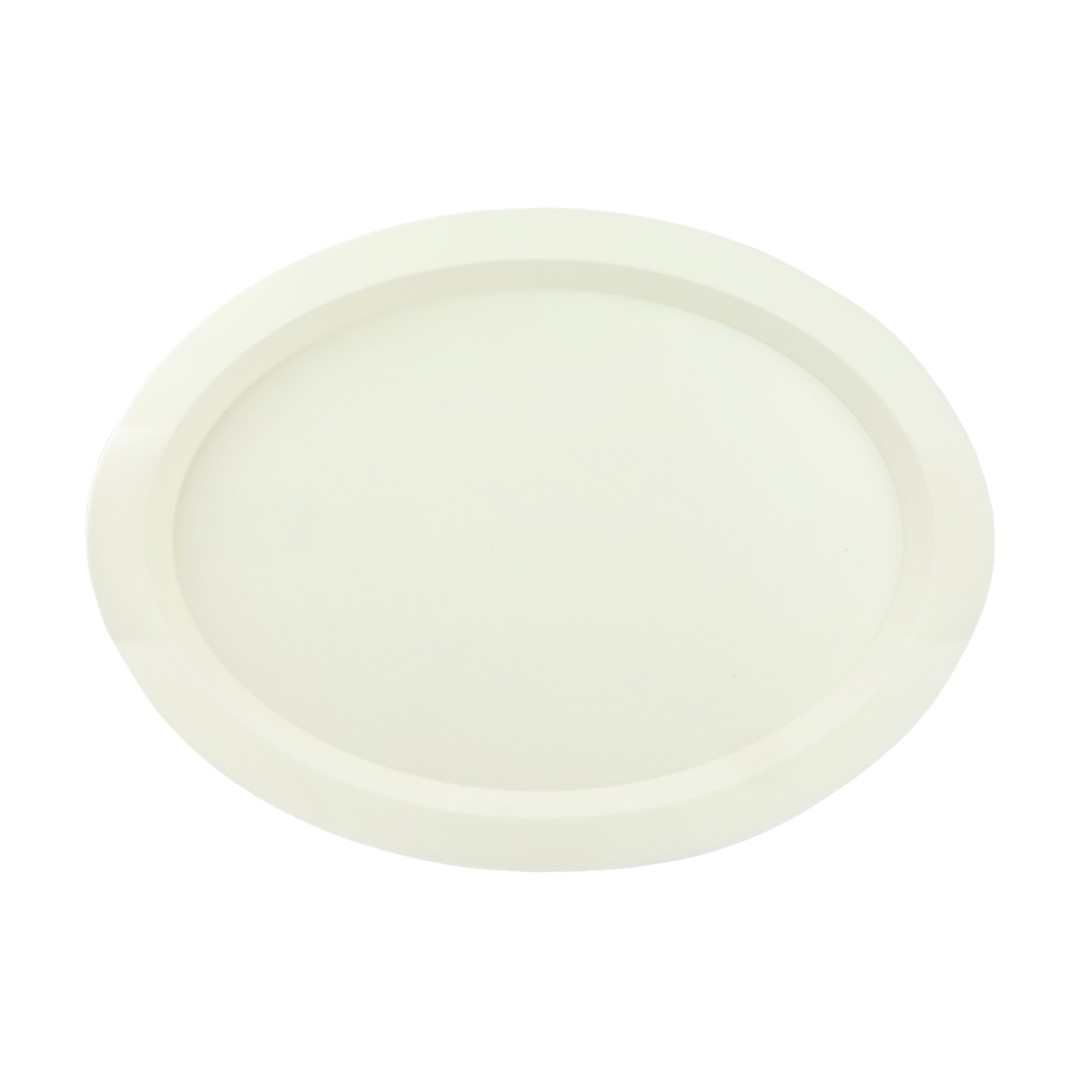 TACA OWALNA ECRU 47X35X4CM VK167403