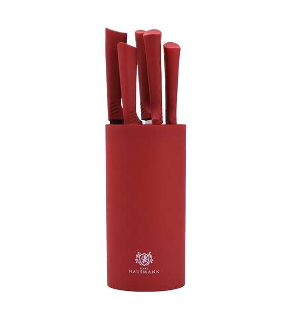 KPL.NOŻY 5SZT W BLOKU CZERWONE MARCO  2306 ***