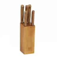 KPL.NOŻY 5SZT Z DREWNIANĄ RĄCZKĄ 2658