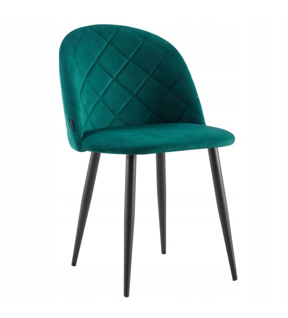 KRZESŁO TAPICEROWANE GLAMOUR ZIELONE  DC-605-1