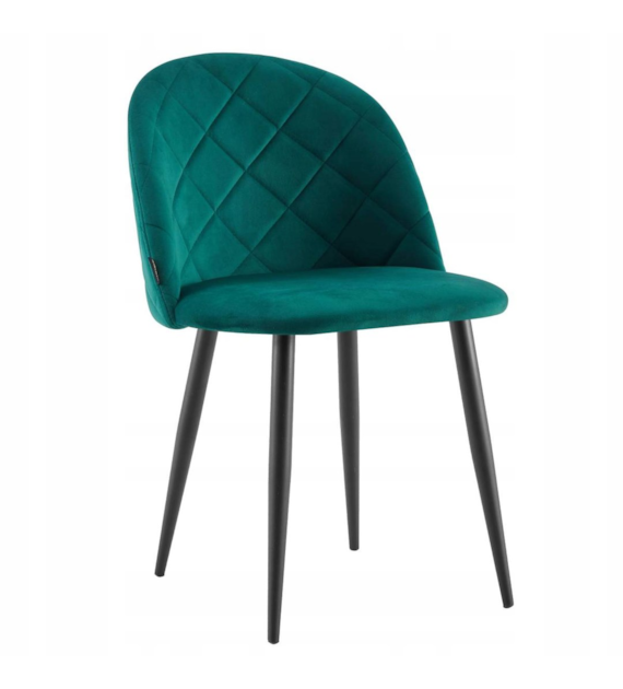 KRZESŁO TAPICEROWANE GLAMOUR ZIELONE  DC-605-1