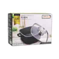 GARNEK GRANITOWY KWADRATOWY 2,3L 20X9CM KH5 RUBIN