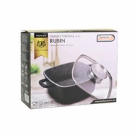 GARNEK GRANITOWY KWADRAT RUBIN 4,4L 24X10 CM KH6