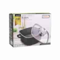 GARNEK GRANITOWY KWADRAT RUBIN 4,4L 24X10 CM KH6