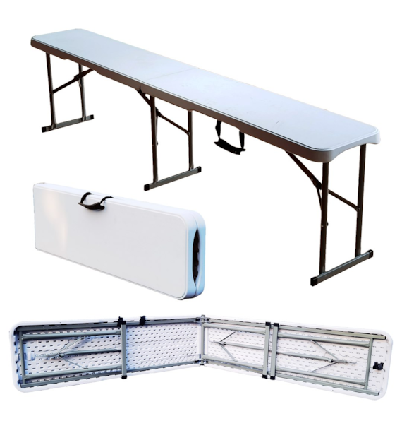 ŁAWKA CATERINGOWA SKŁADANA 180X28X43,5CM HP-180CD