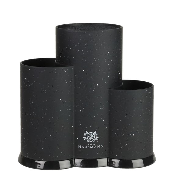 UNIWERSALNY STOJAK DO NOŻY 3W1 CZARNY MARMUR