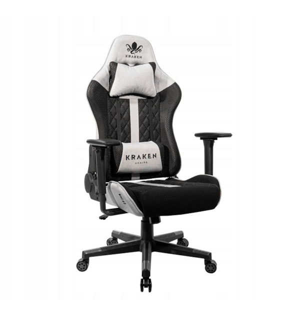 FOTEL MATERIAŁOWY SZARO-CZARNY  HELIOS