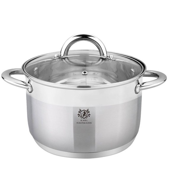 GARNEK STALOWY SOLID Z/P 22CM 4L KH050