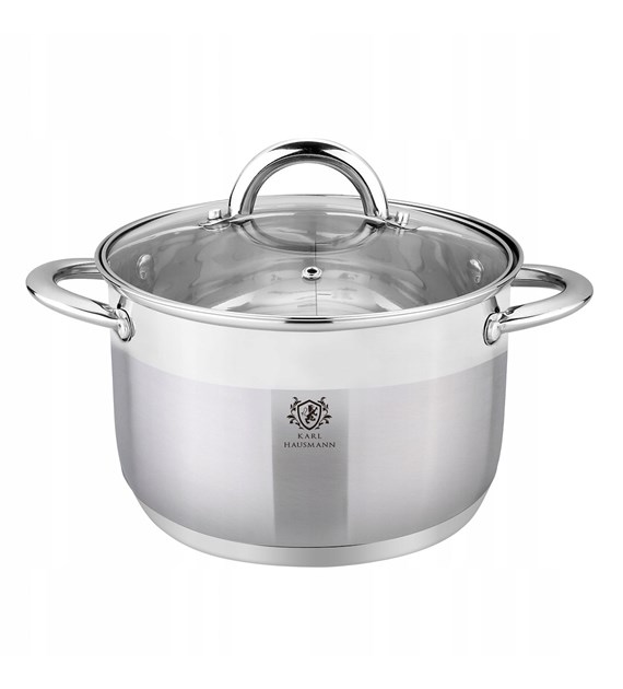 GARNEK STALOWY SOLID Z/P 18CM 2L KH030